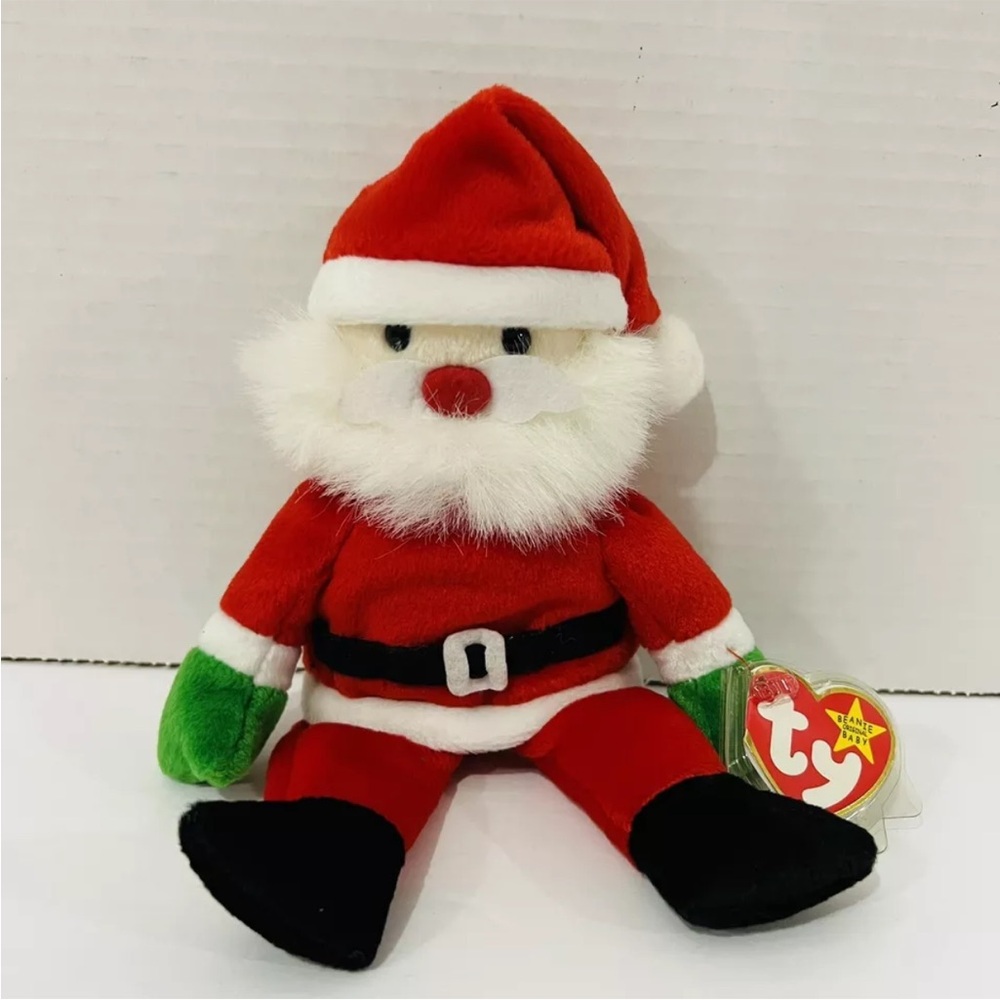 Ty Beanie Baby Santa 1998 Plush Toy Rare  8” Christmas Santa
